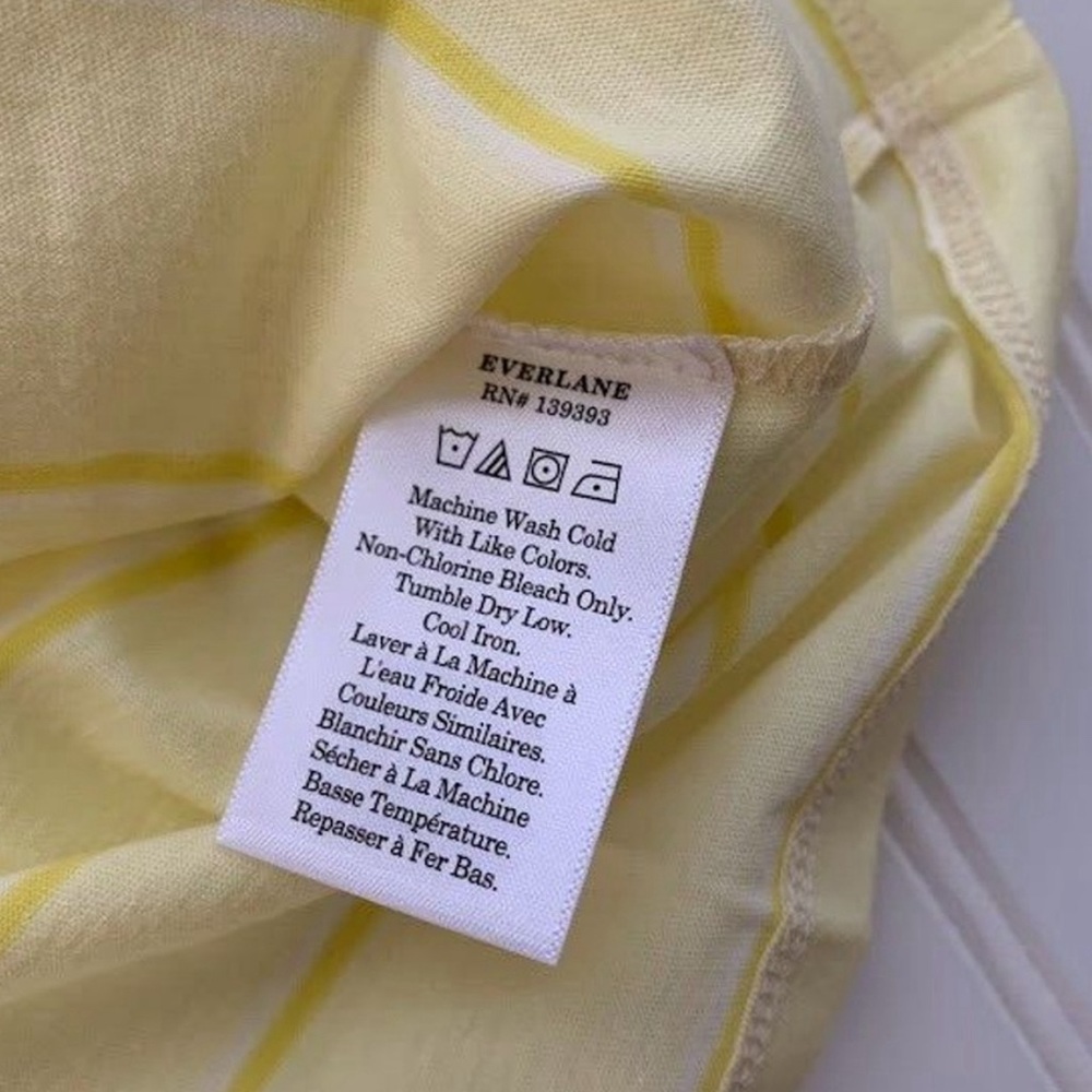 NWT Everlane Organic Cotton Short Sleeve Tee striped Shirt Women S - Picture 3 of 6
